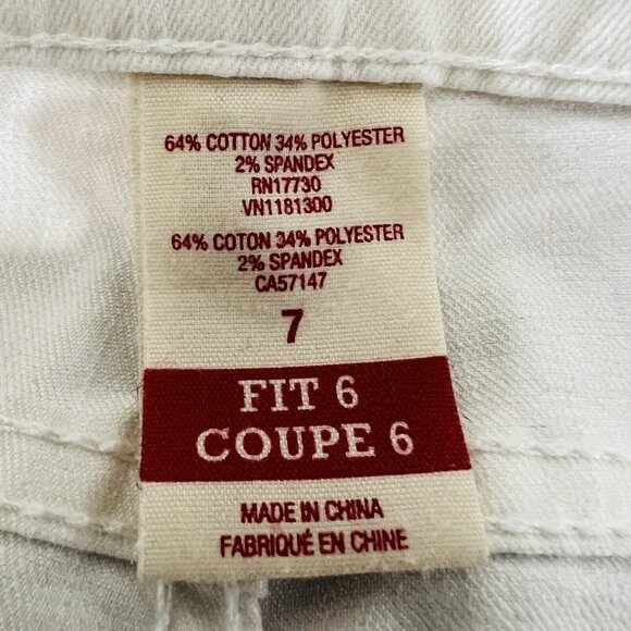 Mossimo Women's Dirty White Stretch Mid Rise Cropped Jeans Size 7 Straight Leg - Picture 6 of 11